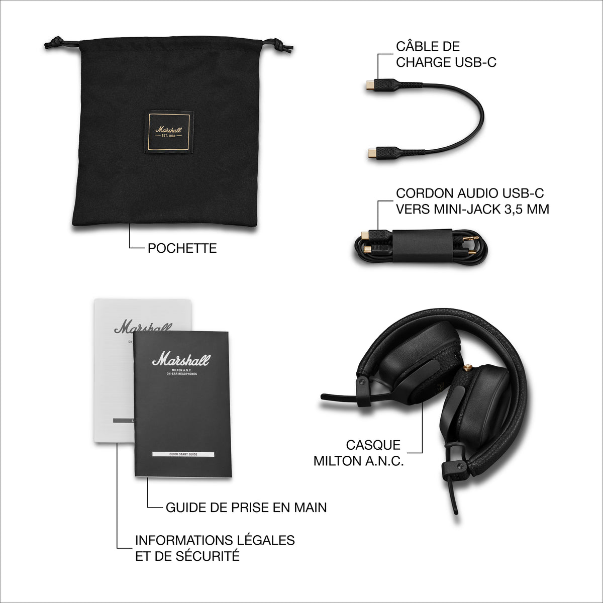 Casque Sans Fil - Milton ANC - Noir
