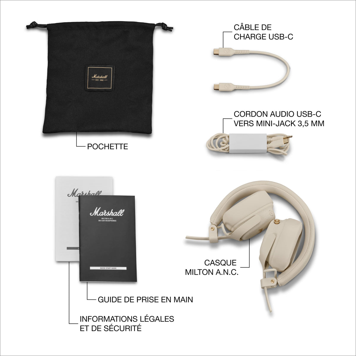 Casque Sans Fil - Milton ANC - Crème