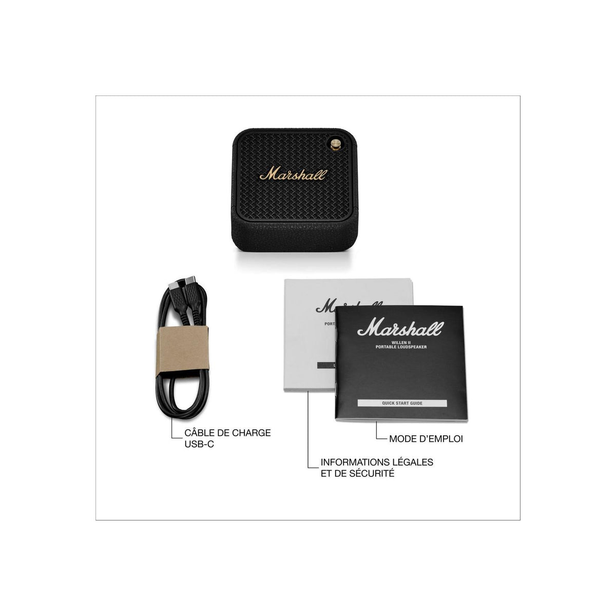 Portable Speaker - Willen II - Black & Brass