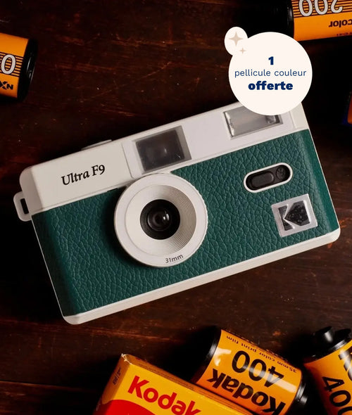 Appareil Argentique - ULTRA F9 - Vert & Blanc - 1 Pellicule Couleur Offerte - Kodak