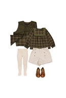 Blouse Maillot   Tartan Vert  - Vert