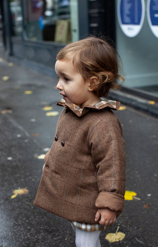 Veste/ Manteau Kleber  Tartan Pin D'Epices - Marron