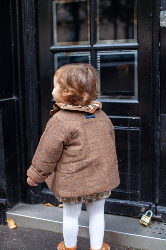 Veste/ Manteau Kleber  Tartan Pin D'Epices - Marron