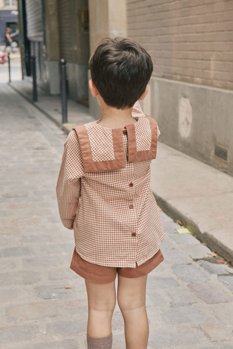 Blouse Mixte  Drouot Seersucker - Brique