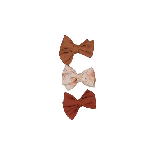 Trio De Barrettes Mini Noeuds  Fall - Multicolore