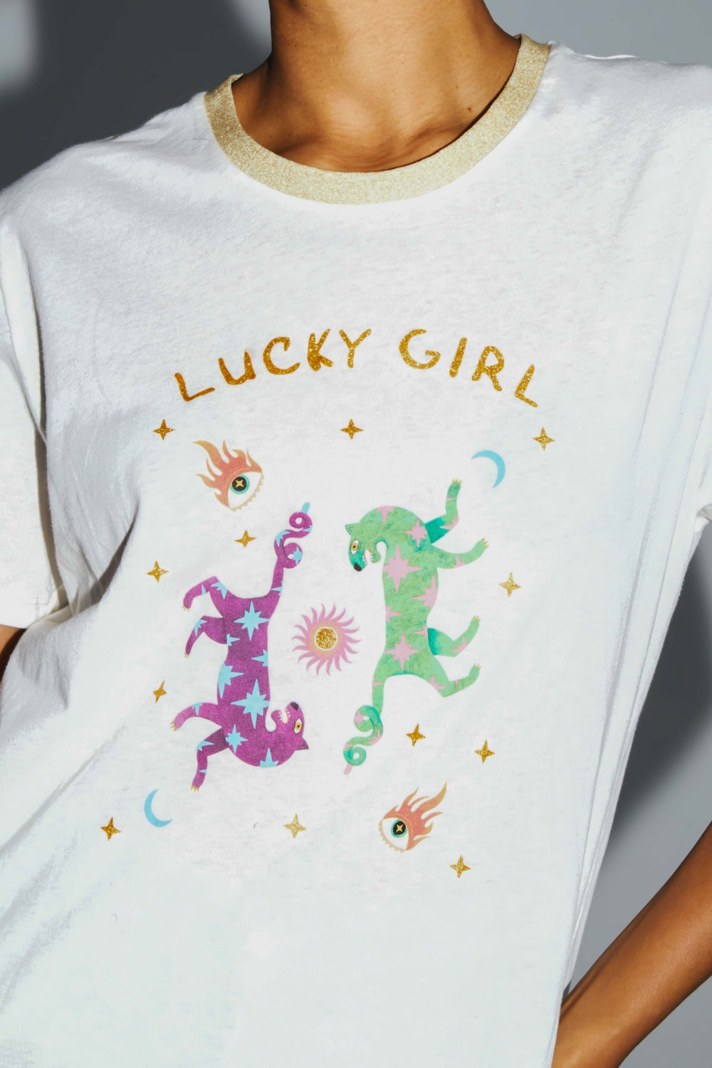Le T-Shirt Fred Lucky Girl En Mélange Coton Lin