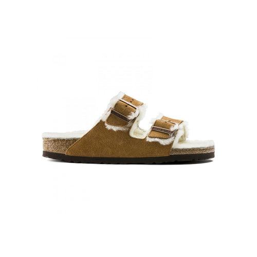 Birkenstock - Sandales Arizona Vl Shearling Etroite - Doré