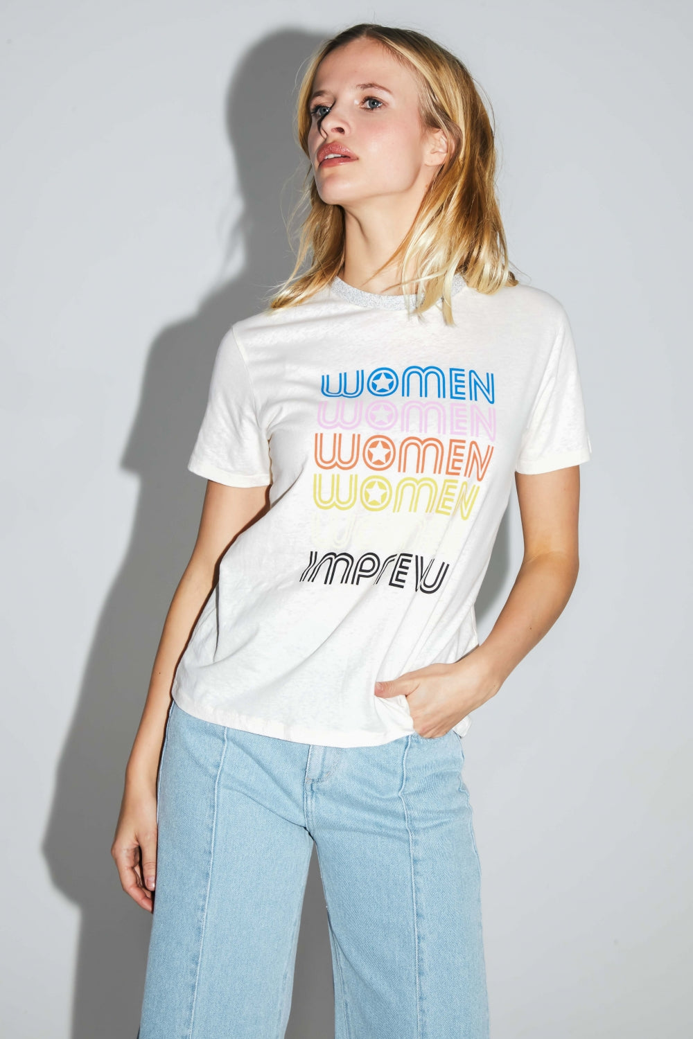 Camiseta The Fred Mujer De Mezcla De Algodón Y Lino