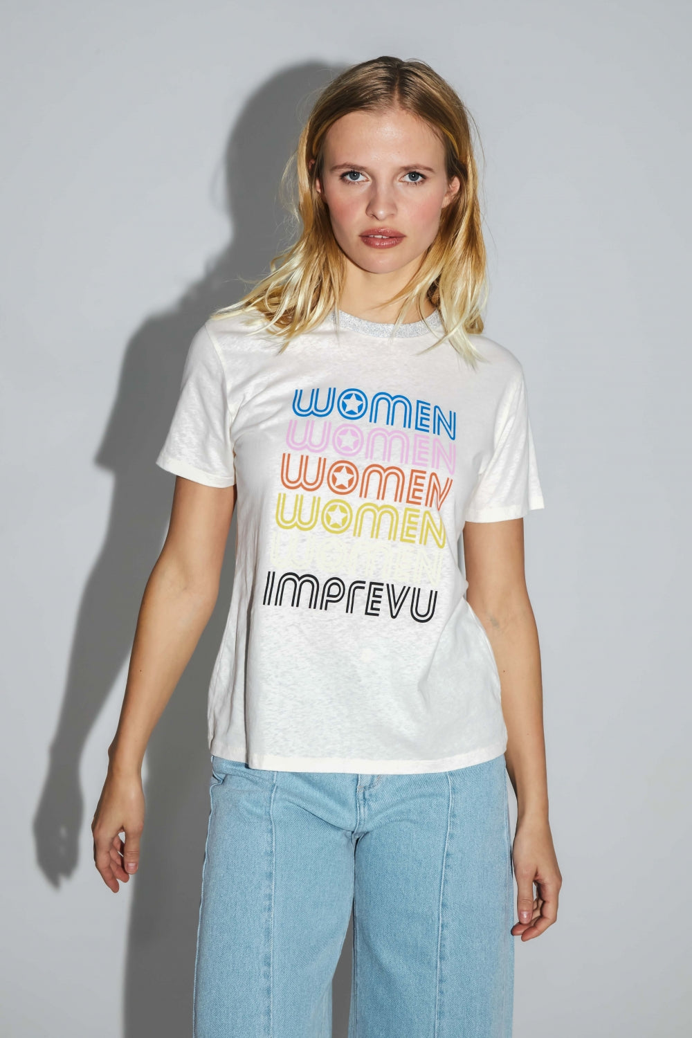 Camiseta The Fred Mujer De Mezcla De Algodón Y Lino