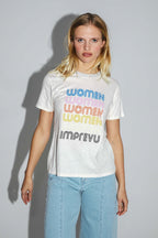 Camiseta The Fred Mujer De Mezcla De Algodón Y Lino