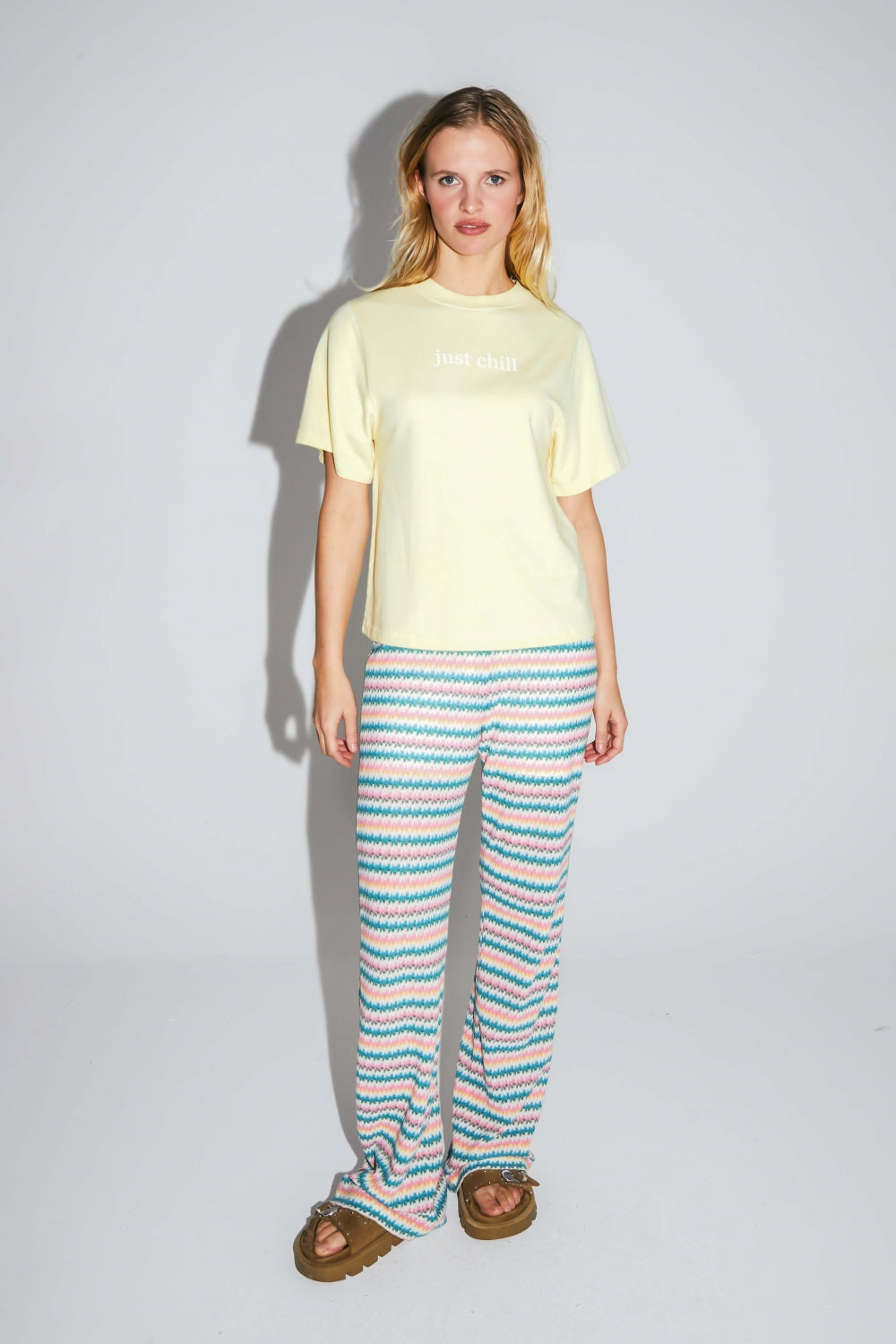 Camiseta The Colette Collector de punto amarillo de algodón y modal