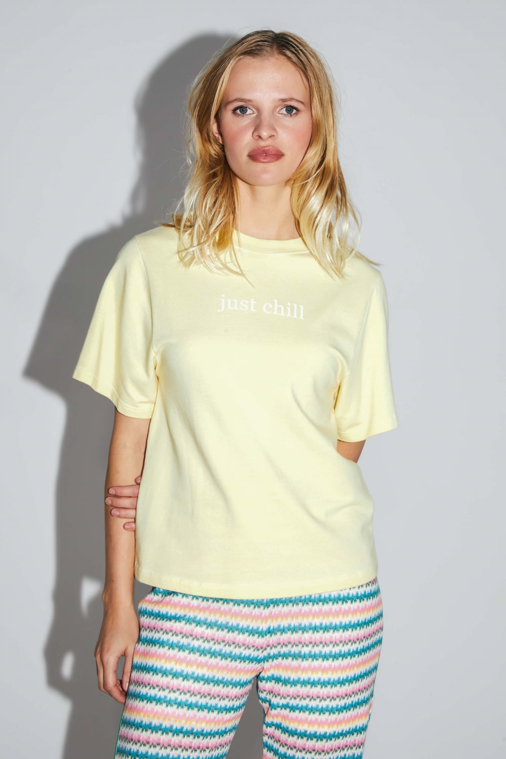 Camiseta The Colette Collector de punto amarillo de algodón y modal