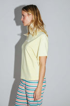 Camiseta The Colette Collector de punto amarillo de algodón y modal