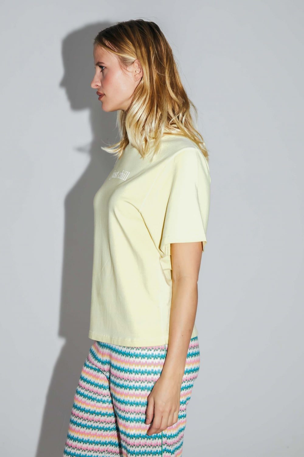 Camiseta The Colette Collector de punto amarillo de algodón y modal