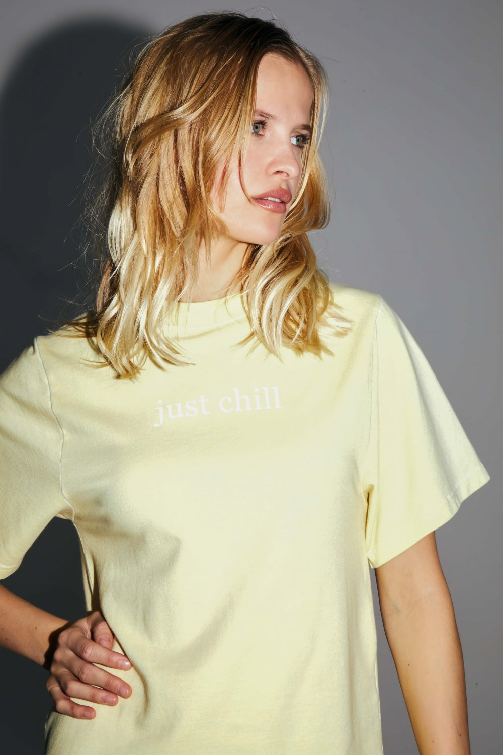 Camiseta The Colette Collector de punto amarillo de algodón y modal