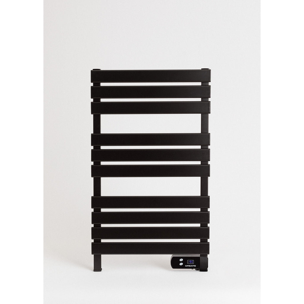 Warm Towel - 500W Freestanding or Wall-Mounted Electric Towel Radiator - Black