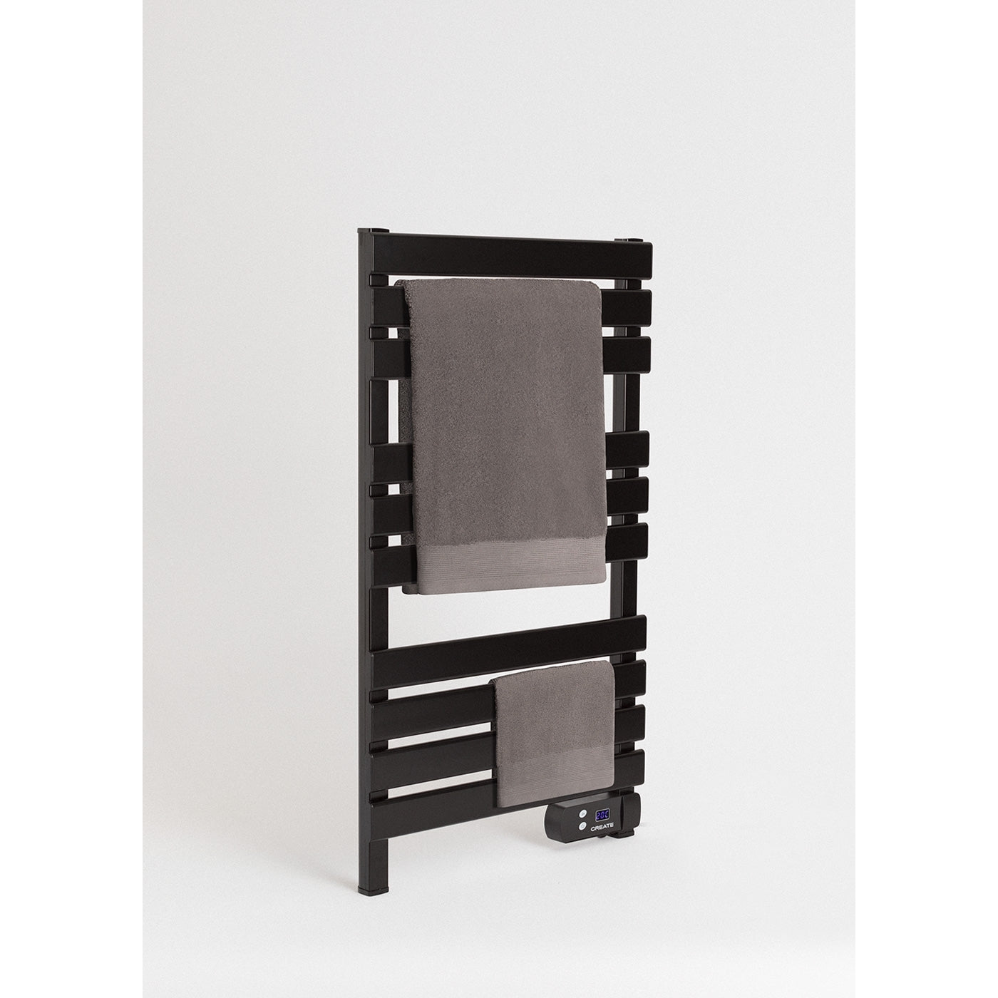 Warm Towel - 500W Freestanding or Wall-Mounted Electric Towel Radiator - Black