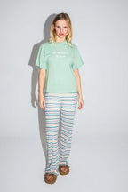 Camiseta de punto verde de algodón y modal de The Colette Collector