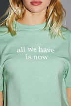 Camiseta de punto verde de algodón y modal de The Colette Collector