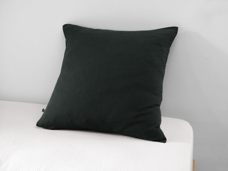 Taie D'Oreiller - Double Gaze De Coton Unie - Gaia - Sapin
