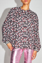 The Paola Shirt, Red and Pink Floral Gypsy Print