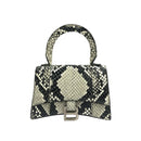 Balenciaga Hourglass Top Handle Bag Python Embossed Leather Mini