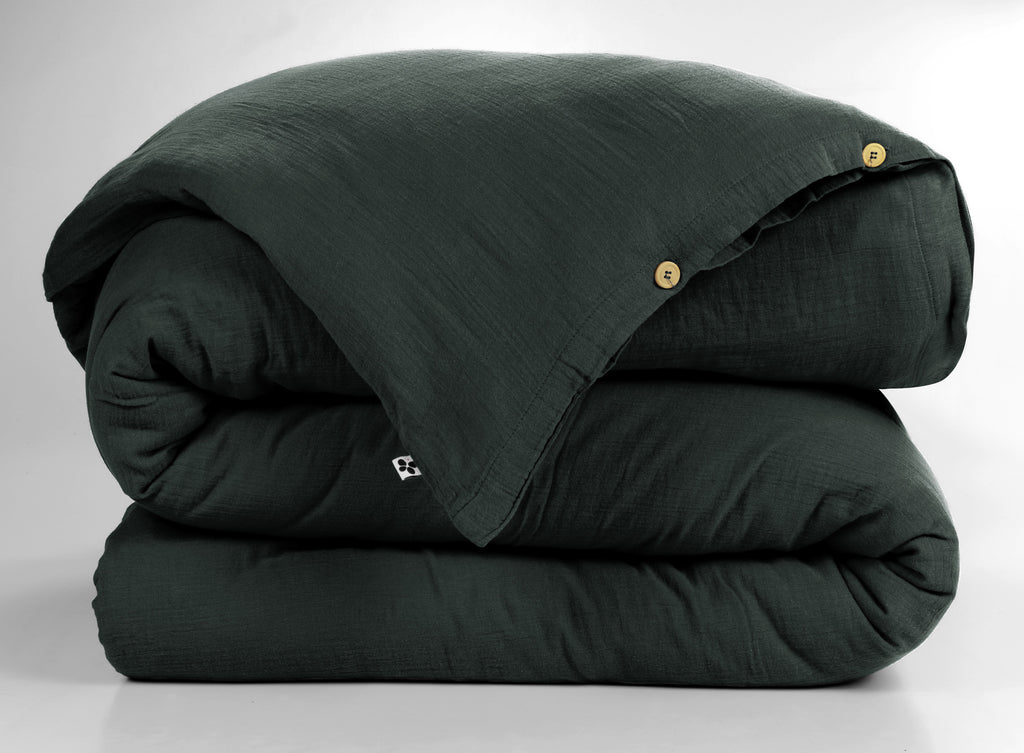 Gaïa - Housse De Couette - Double Gaze De Coton Unie - Sapin