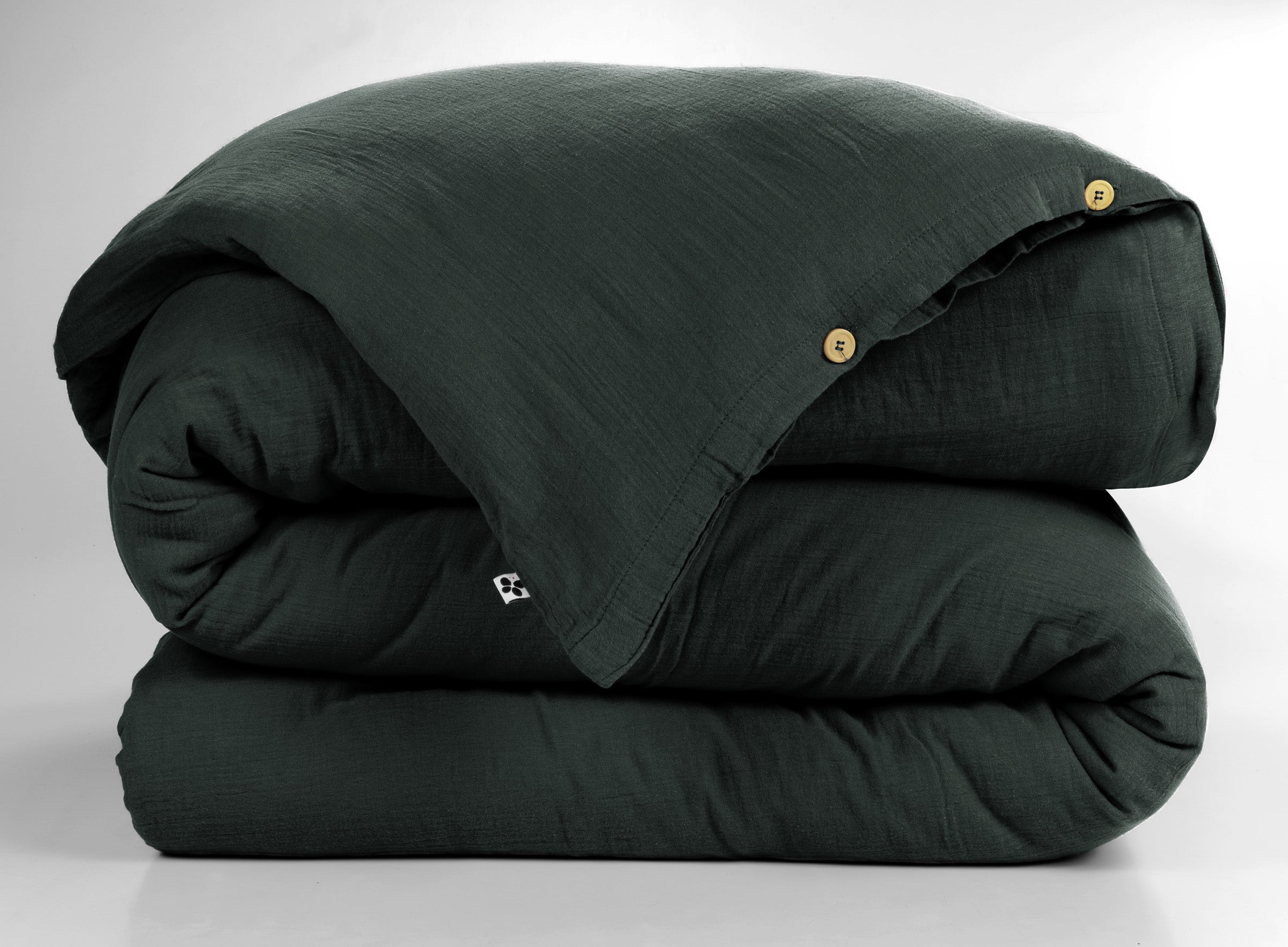 Gaïa - Housse De Couette - Double Gaze De Coton Unie - Sapin