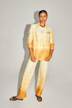 Le Blazer Ema En Lin Aux Carreaux Tie And Dye