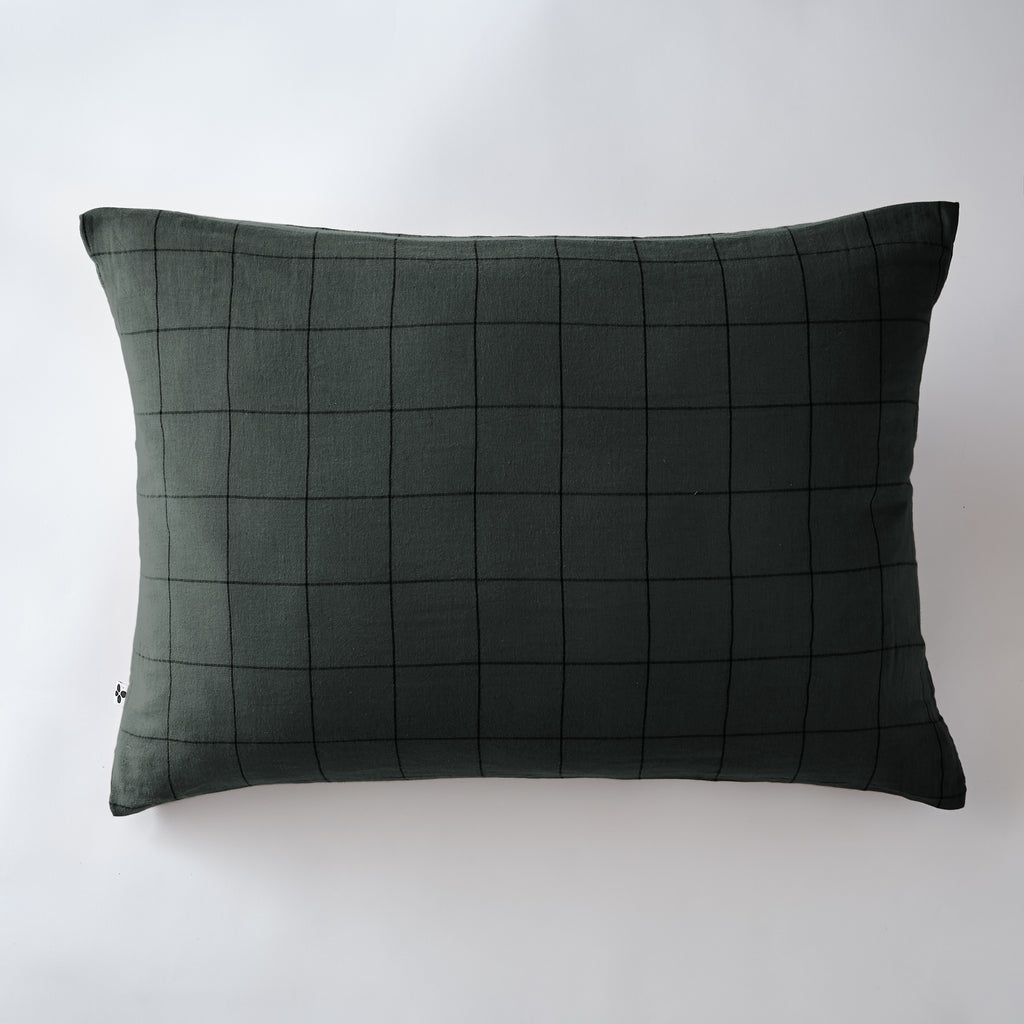 Gaia Match - Taie D'Oreiller - Double Gaze De Coton - Sapin