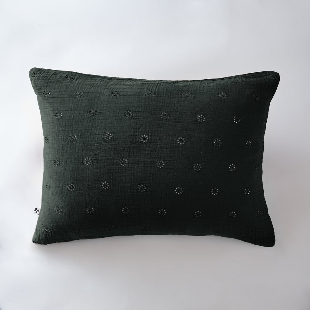 Gaia Boho - Taie D'Oreiller - Double Gaze De Coton - Sapin