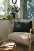 Coussin Déhoussable Avec Passepoil - Double Gaze De Coton Unie - Gaia - Sapin