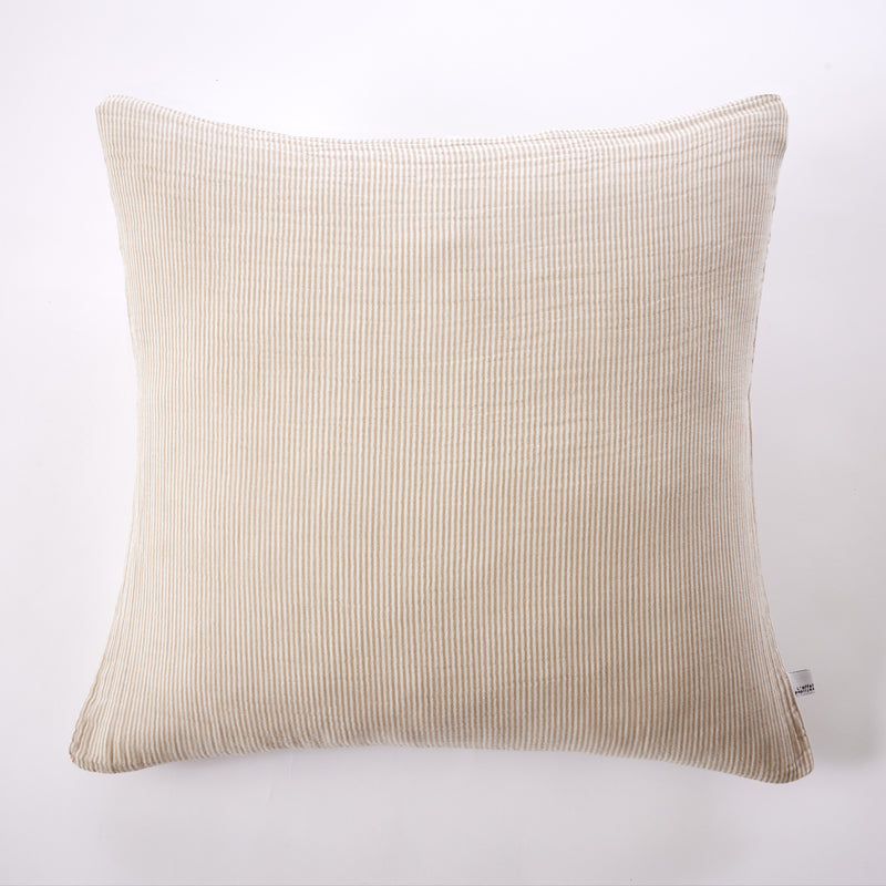 Taie D'Oreiller - Gaze De Coton Tissée Teinte - Romie - Ficelle