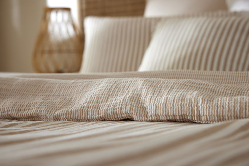 Taie D'Oreiller - Gaze De Coton Tissée Teinte - Romie - Ficelle