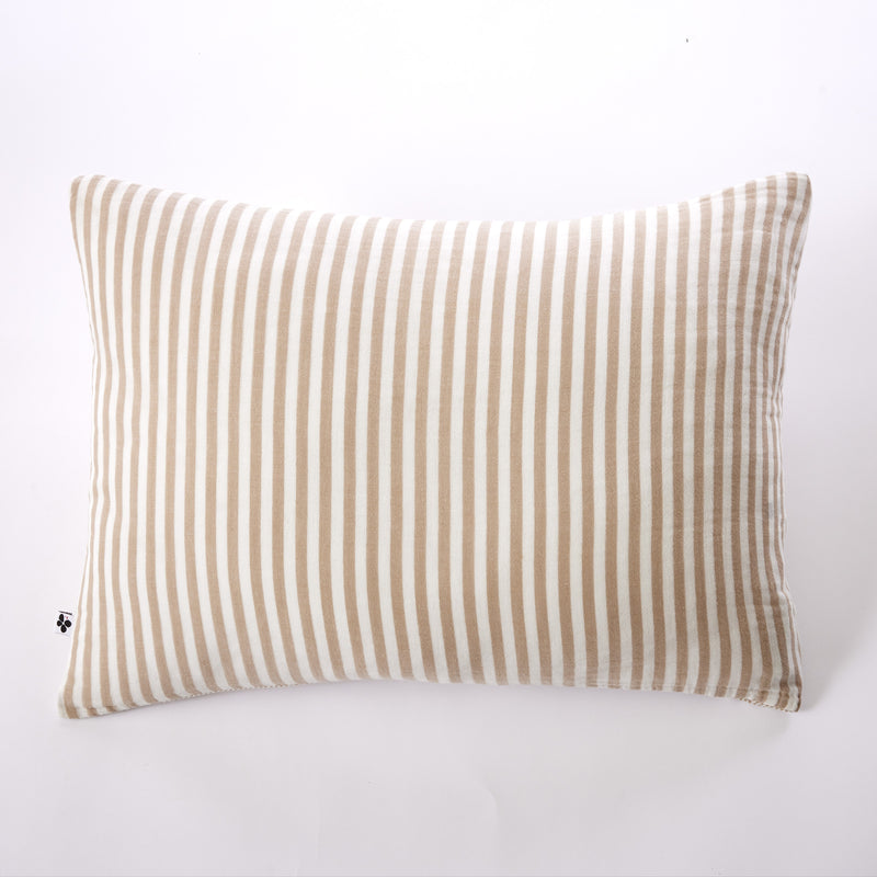 Taie D'Oreiller - Gaze De Coton Tissée Teinte - Romie - Ficelle