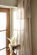 Romie - Adjustable Curtain + 8 Clip Rings - Dyed Woven Cotton Gauze - String
