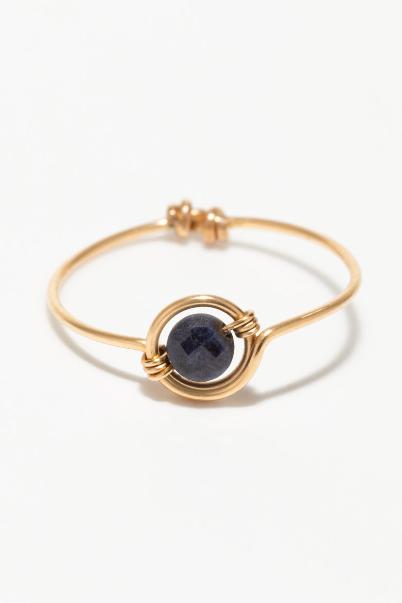 Anillo Cisne - Zafiro - Oro