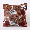 Coussin Déhoussable Avec Passepoil - Gaze De Coton Imprimée - Anna