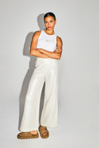 Pantalón Charlie De Algodón Orgánico Brillante Con Textura