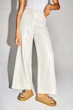 Pantalón Charlie De Algodón Orgánico Brillante Con Textura