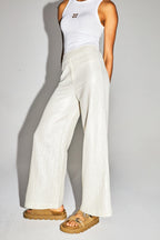 Pantalón Charlie De Algodón Orgánico Brillante Con Textura