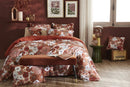 Housse De Couette Réversible - Gaze De Coton Imprimée - Anna - Terracotta
