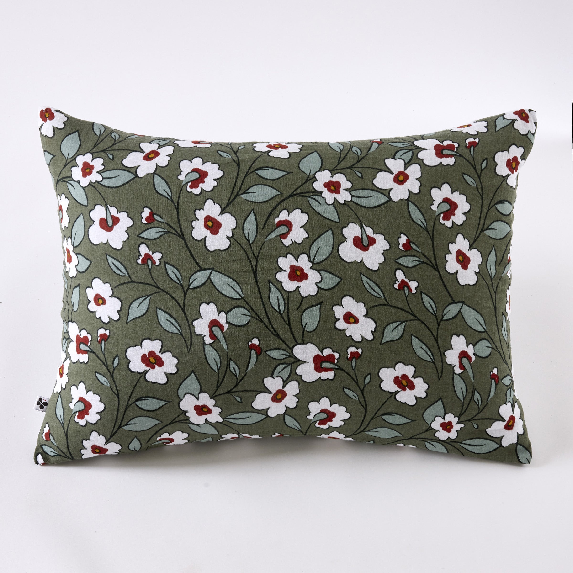 Flora - Funda de almohada - Gasa de algodón estampada
