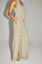 Los pantalones Charlie de tweed reciclado arcoíris