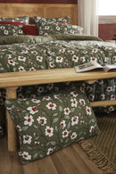Removable Cushion Cover with Piping - Printed Cotton Gauze - Flora