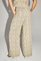 Los pantalones Charlie de tweed reciclado arcoíris
