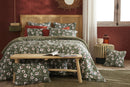 Housse De Couette Réversible - Gaze De Coton Imprimée - Flora - Romarin