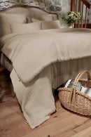 Bout De Lit - Quadruple Gaze De Coton Unie - Ina - Ficelle