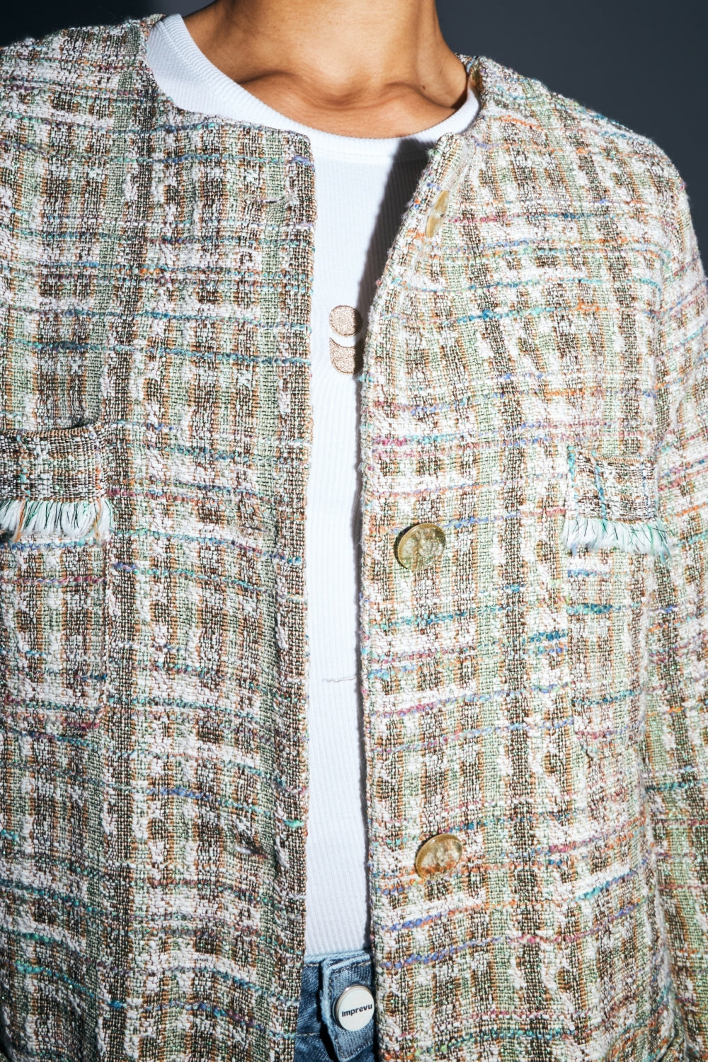 The Toulouse Jacket In Rainbow Recycled Tweed