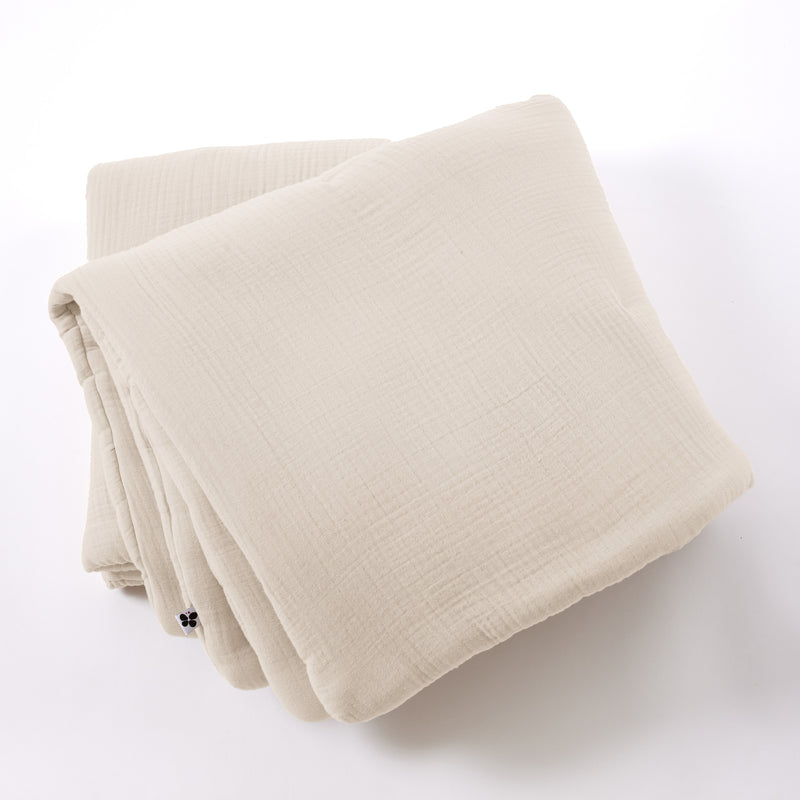 Bout De Lit - Quadruple Gaze De Coton Unie - Ina - Pampa